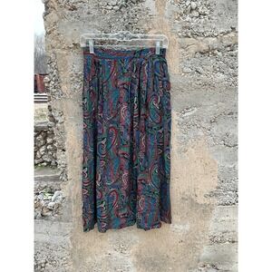 Vintage Country Sophisticates by Pendleton Skirt 6 Pleated Cottage Paisley